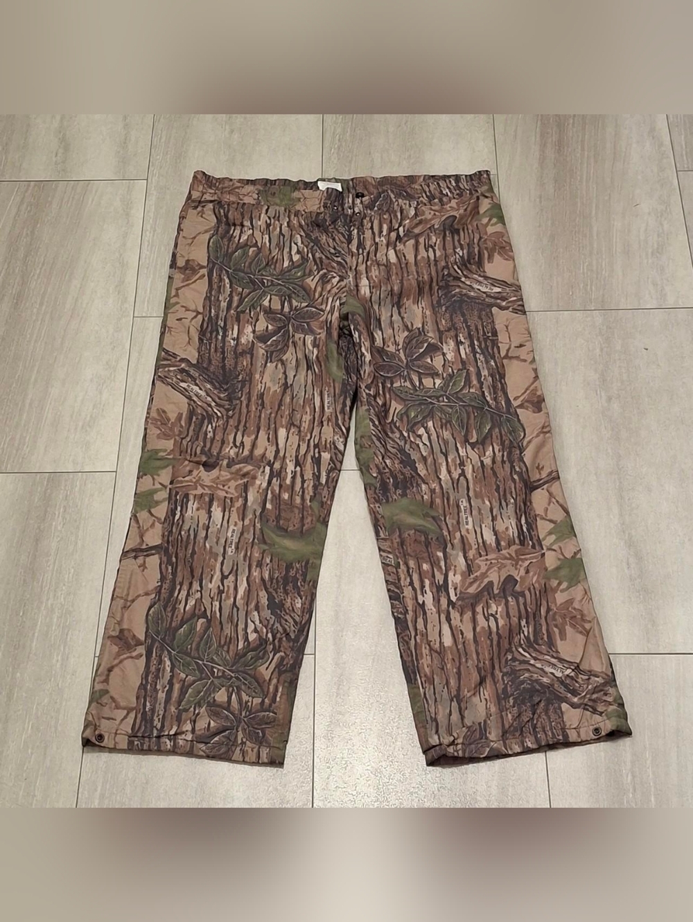 Vintage Walls Real Tree Camo Waterproof Windproof Mens L 36-38 Nylon Pants